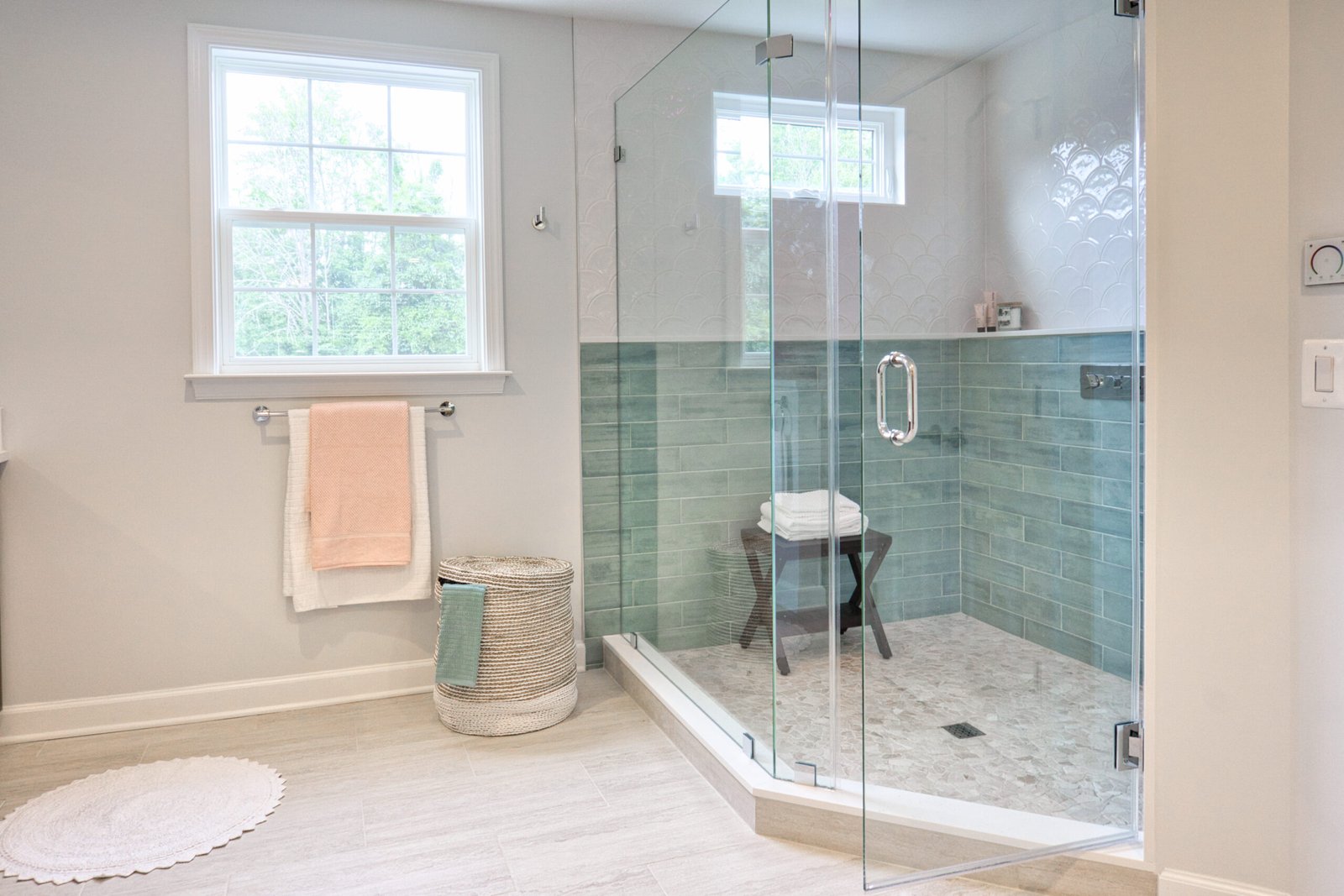 Custom bathroom cabinetry and storage