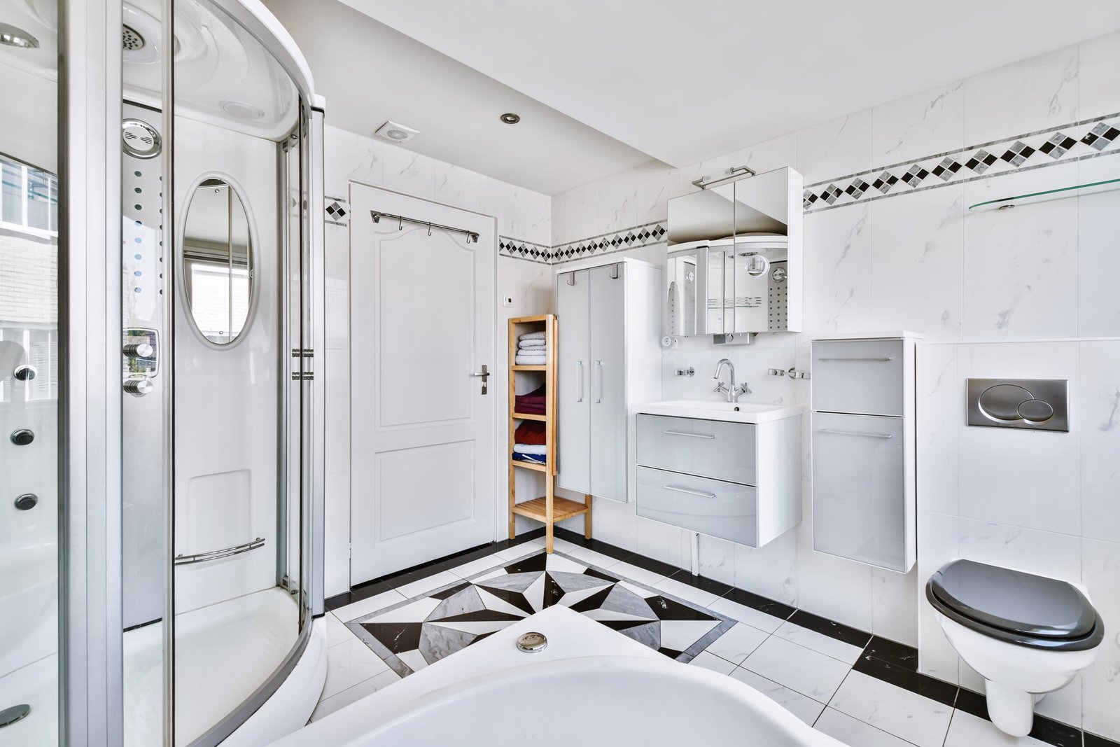 Bathroom remodeling project interior view